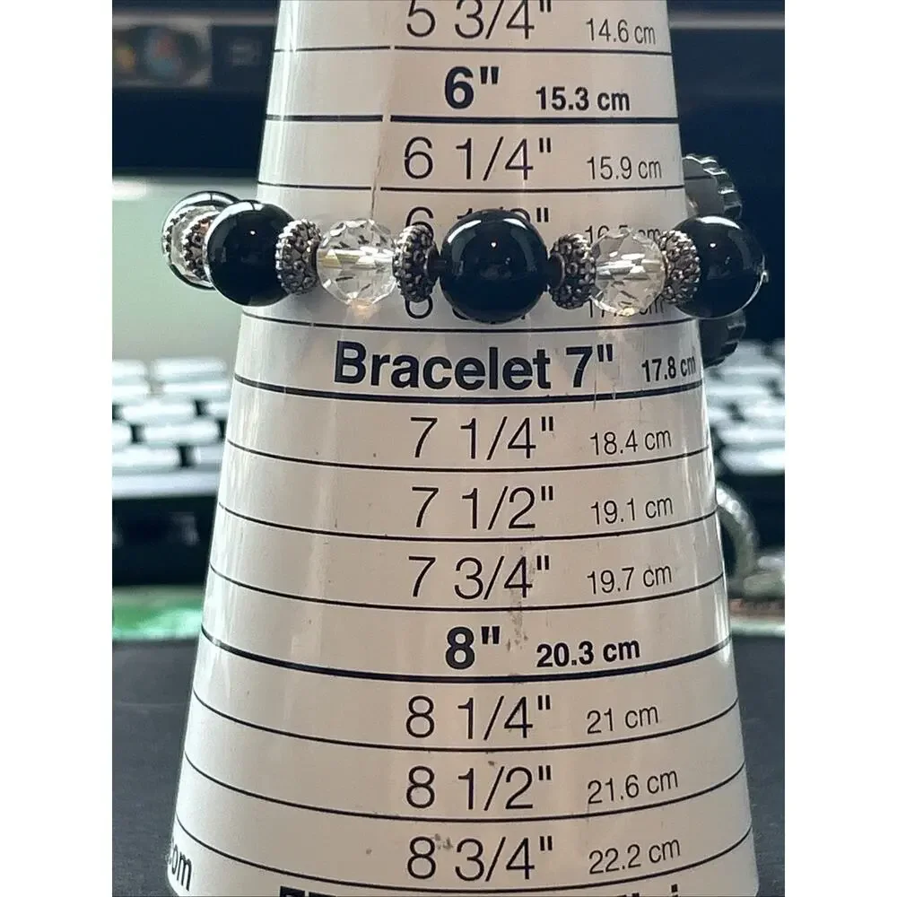 Swap Dark Silver Tone Beaded Band Women’s Quartz Watch